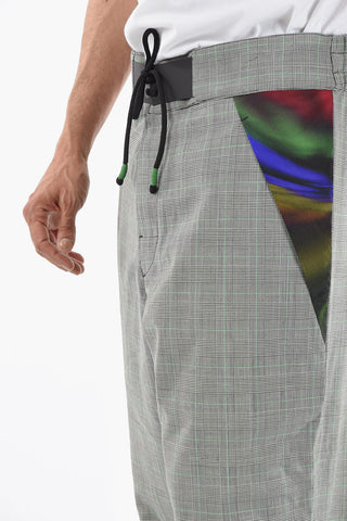EMPORIO Elastic Waist District Checkered Pants
