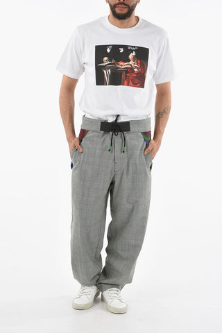 EMPORIO Elastic Waist District Checkered Pants