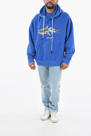 Terry Embroidery SHARK Cotton Hoodie
