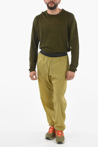 Pantaloni In Ripostop Con Vita Elasticizzata