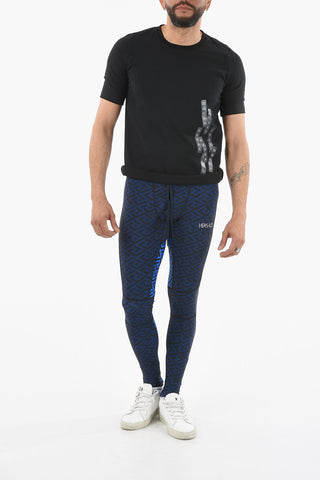 Allover Print Leggings With Visible Sams
