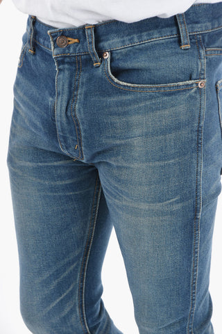 Jeans 5 Tasche Skinny Fit con Lavaggio Scuro 16cm