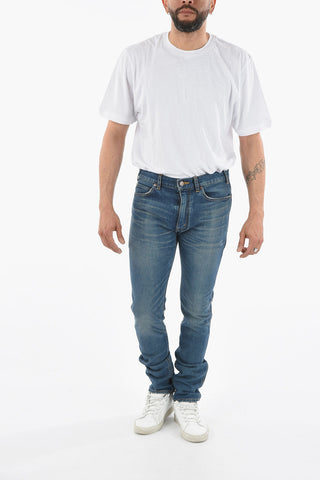 Jeans 5 Tasche Skinny Fit con Lavaggio Scuro 16cm