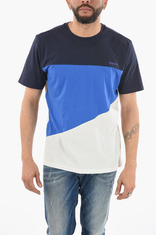 PENN-RICH Cotton Color Block Crew-Neck T-shirt