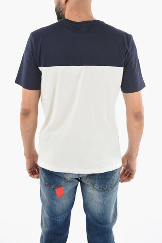 PENN-RICH Cotton Color Block Crew-Neck T-shirt