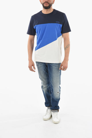 PENN-RICH Cotton Color Block Crew-Neck T-shirt