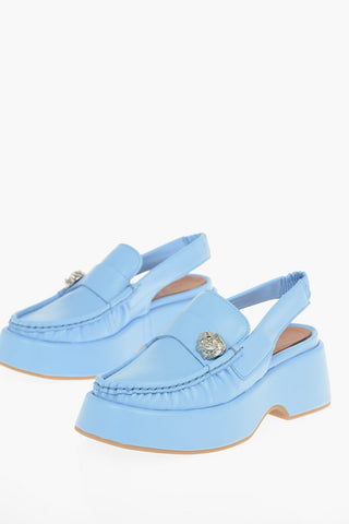 Calfskin Clogs with Metal Application