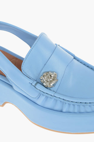 Calfskin Clogs with Metal Application