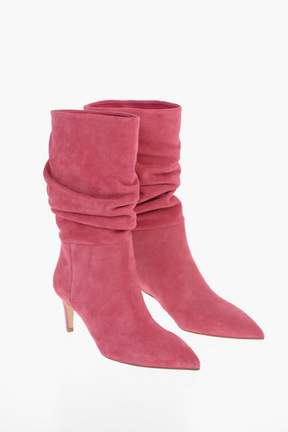 Suede SLOUCHY Below Knee Boots 7cm
