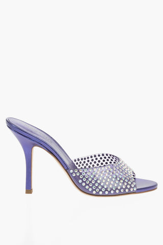 Sandali con Tacco Stiletto HOLLY PENELOPE in Pelle con Fascia di Cristalli 9cm