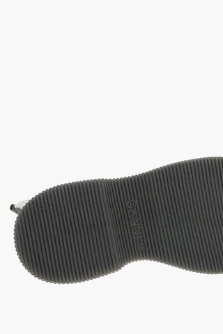 Fabric and Rubber Combat Boots with Embossed Logo