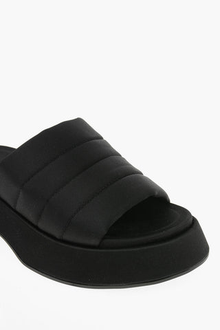 Sandali Slider in Tessuto Imbottito con Logo