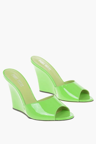 Patent Leather WANDA Wedge Sandals 10cm