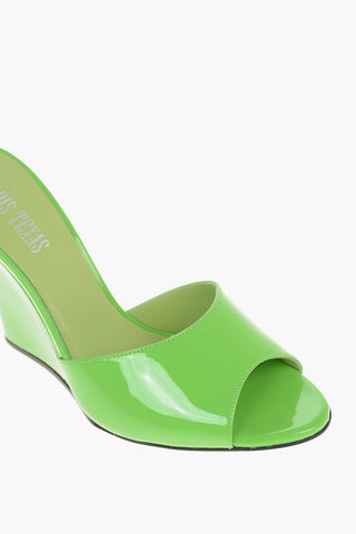 Patent Leather WANDA Wedge Sandals 10cm