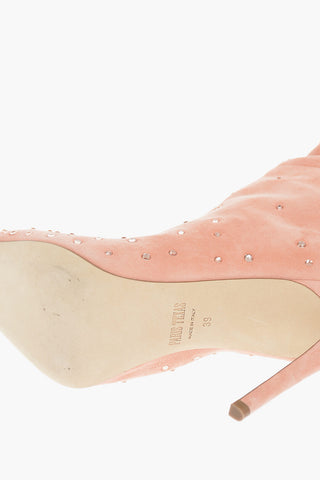 Stivali Sotto il Ginocchio HOLLY SLOUCHY in Suede con Decorazione Cristalli 11cm