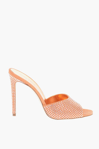 Calfskin HOLLY Stiletto Mules with Crystals 11cm