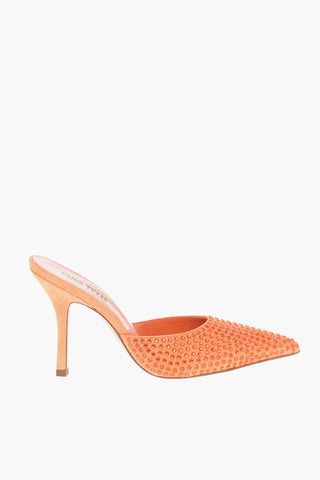 Suede and Crystals HOLLYWOOD Stiletto Mules 9cm