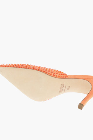 Suede and Crystals HOLLYWOOD Stiletto Mules 9cm