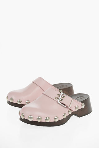 Calfskin Clogs with Buckle