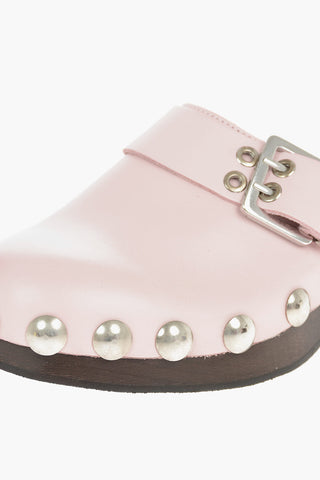 Calfskin Clogs with Buckle