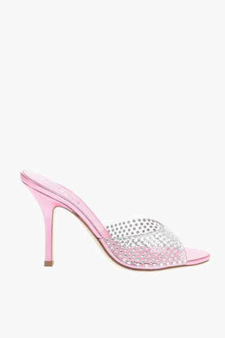 Sandali con Tacco Stiletto HOLLY PENELOPE in Pelle con Fascia di Cristalli 9cm