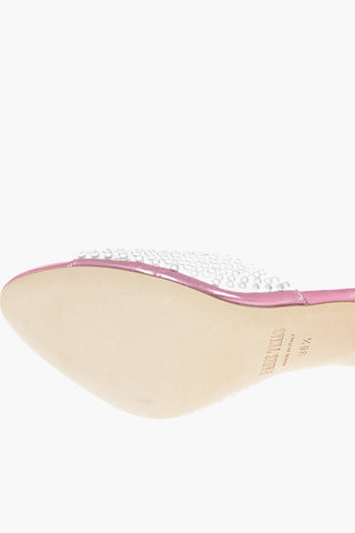 Sandali con Tacco Stiletto HOLLY PENELOPE in Pelle con Fascia di Cristalli 9cm