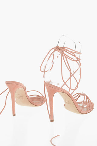 Suede NICOLE Stiletto Mules with Gladiator Fastening 11cm