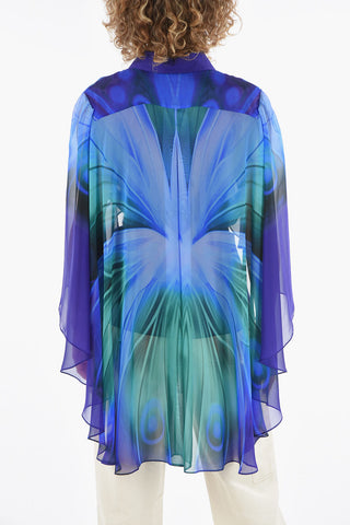 Shawl Sleeve FANTASY Silk Shirt