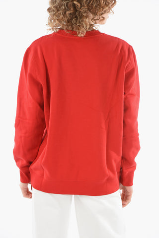 MICHAEL Ribbed Crew-neck Sweatshirt with Maxi Logo Lettering