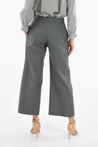 Straight-leg High-waisted Trousers with Front Pleats
