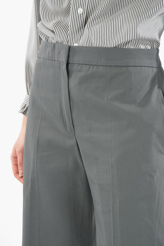 Straight-leg High-waisted Trousers with Front Pleats