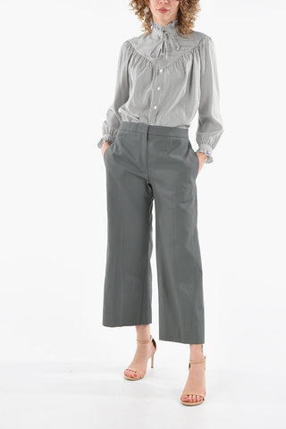 Straight-leg High-waisted Trousers with Front Pleats