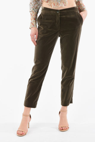 Pantaloni Chino in Velour