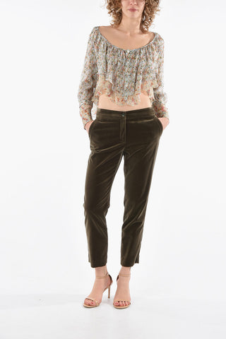 Pantaloni Chino in Velour