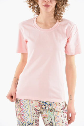 Jersey Crew-neck ZAINO T-shirt with Jewelry Detailing