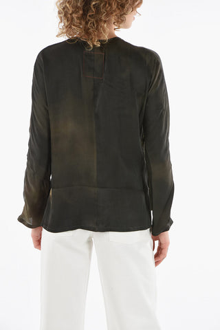 Silk Blend THYME Wrap Top