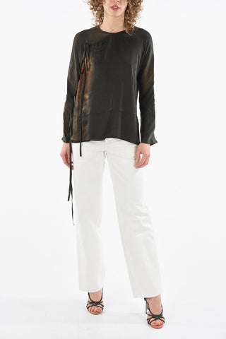 Silk Blend THYME Wrap Top