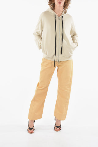 Felpa Full Zip TANIA in Cotone Garzato con Cappuccio