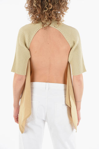 Bare Back OCEAN Sweater with Back Bow