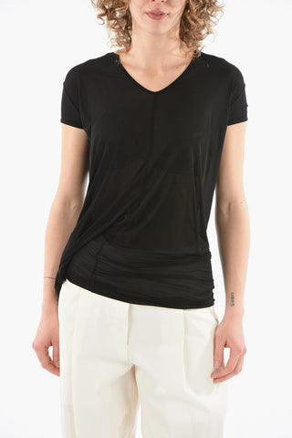 FOGACHINE T-Shirt Asimmetrica HIKED See Through