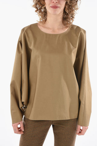Compact Cotton KARLA Oversized Blouse with Dolman Sleeves