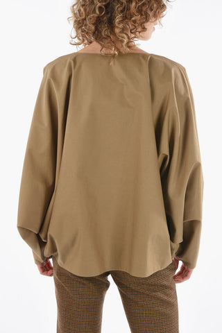 Compact Cotton KARLA Oversized Blouse with Dolman Sleeves