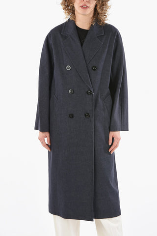 Unlined Double-breasted BACCO Coat with Flap Pockets