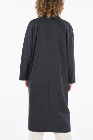 Unlined Double-breasted BACCO Coat with Flap Pockets