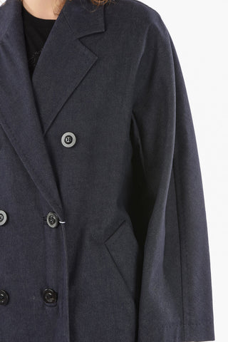 Unlined Double-breasted BACCO Coat with Flap Pockets
