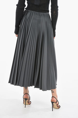 Wool-twill VINSKY Pleated Midi Skirt