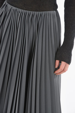 Wool-twill VINSKY Pleated Midi Skirt