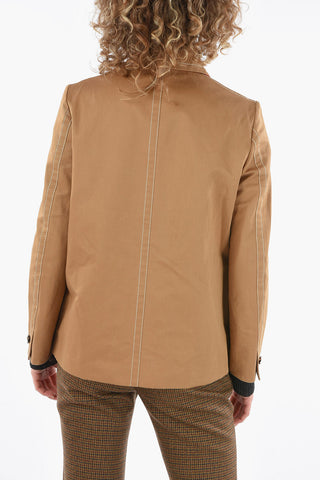 Visible Stitching ORGANIC DRILL Flax Blend Blazer