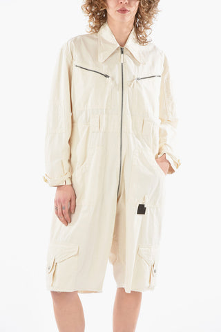 MM1 Front Zipped Cotton Jumpsuit with Utility Pockets