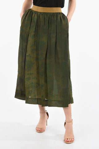 Gonna Midi GILLIAN in Misto Seta Jacquard
